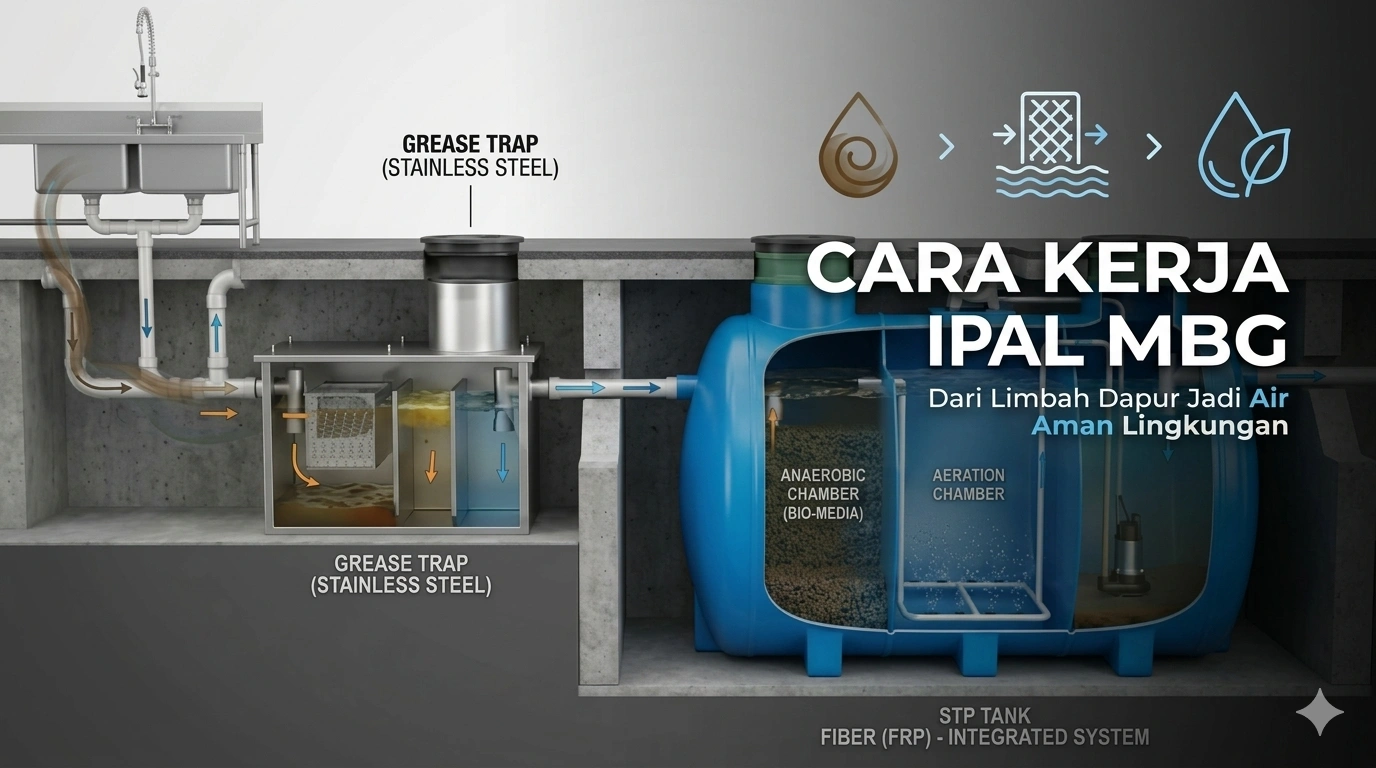 Cara Kerja IPAL MBG: Dari Limbah Dapur Jadi Air Aman Lingkungan