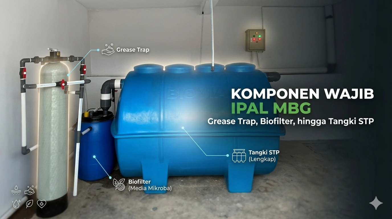 Komponen Wajib IPAL MBG: Grease Trap, Biofilter, hingga Tangki STP