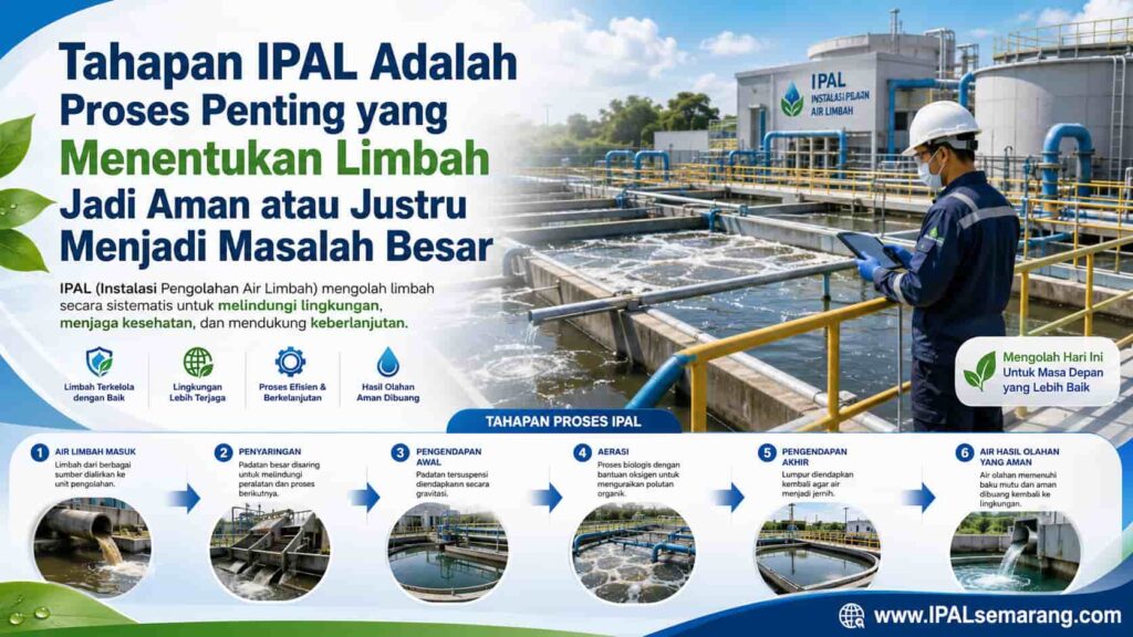 Tahapan IPAL Adalah Proses Penting yang Menentukan Limbah Jadi Aman atau Justru Menjadi Masalah Besar