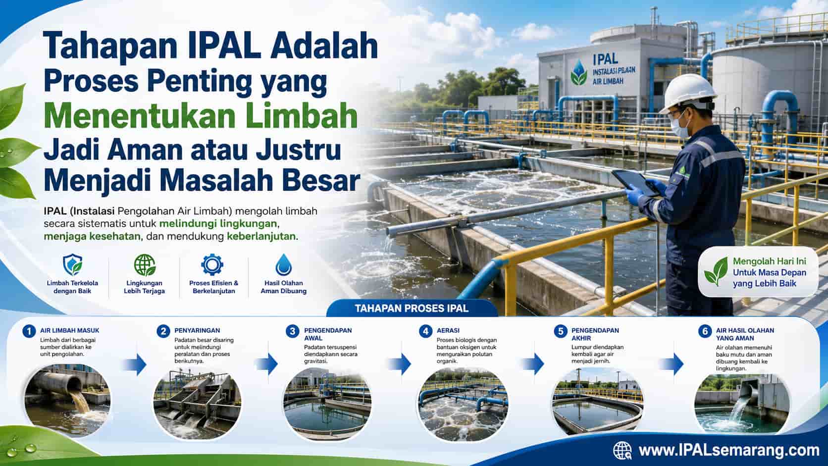 Tahapan IPAL Adalah Proses Penting yang Menentukan Limbah Jadi Aman atau Justru Menjadi Masalah Besar