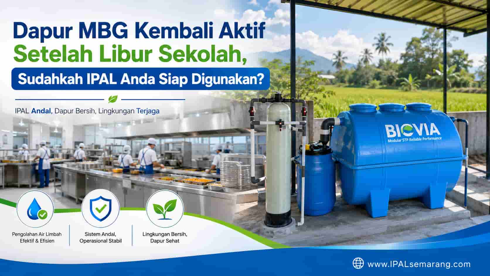 Dapur MBG Kembali Aktif Setelah Libur Sekolah, Sudahkah IPAL Anda Siap Digunakan