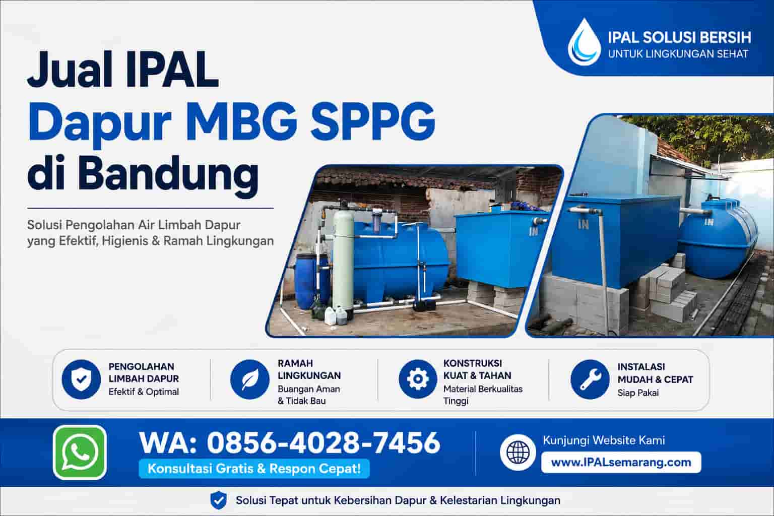 instalasi ipal dapur mbg di bandung