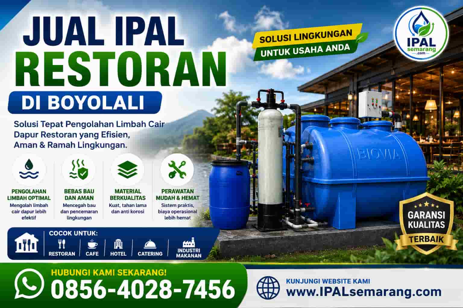 jual ipal restoran rumah makan di boyolali