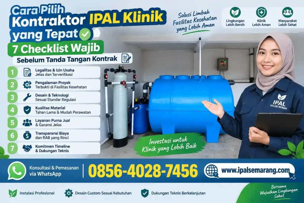 Cara Pilih Kontraktor IPAL Klinik yang Tepat - 7 Checklist Wajib Sebelum Tanda Tangan Kontrak
