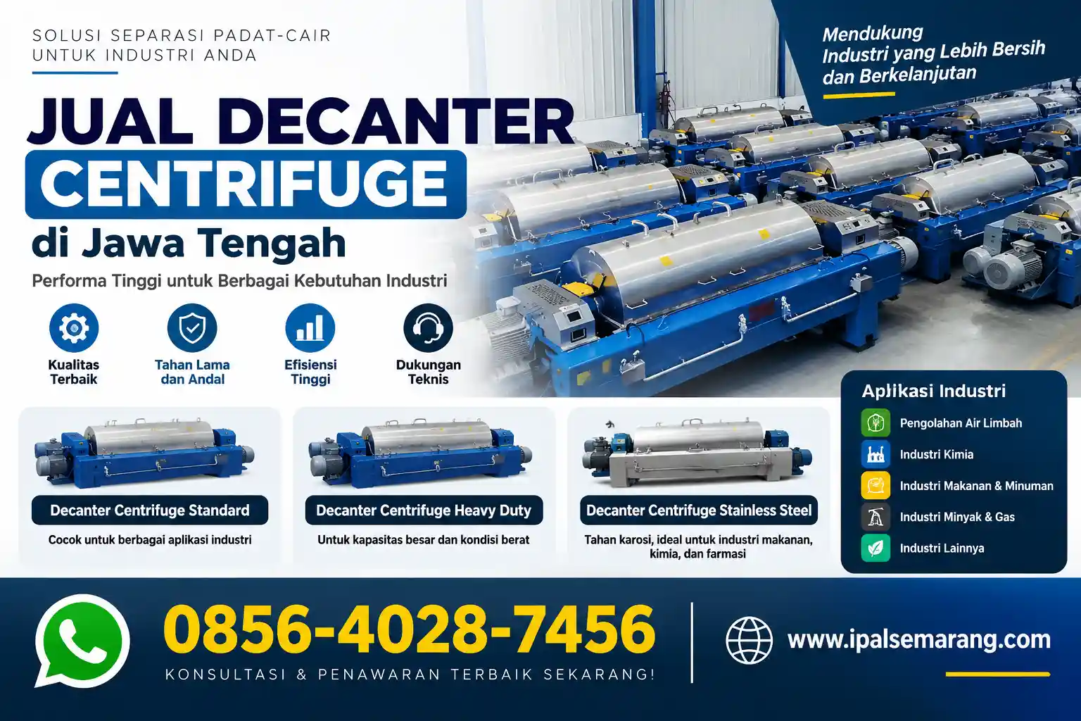 Jual Decanter Centrifuge di Jawa Tengah