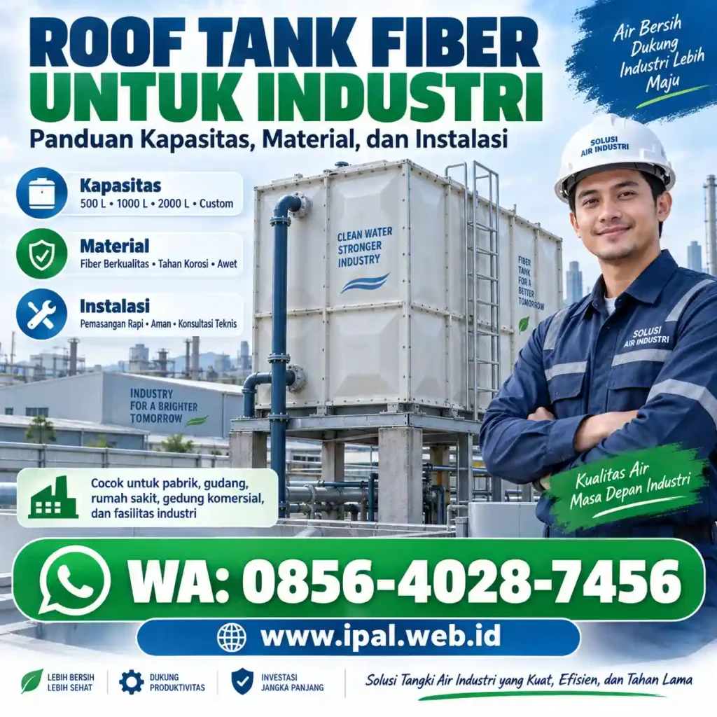 Roof Tank Fiber untuk Industri Panduan Kapasitas, Material, dan Instalasi