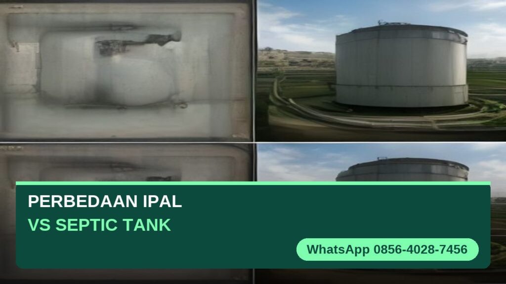 Perbedaan IPAL vs Septic Tank - perbandingan instalasi pengolahan air limbah industri dan septic tank rumah - WhatsApp 0856-4028-7456