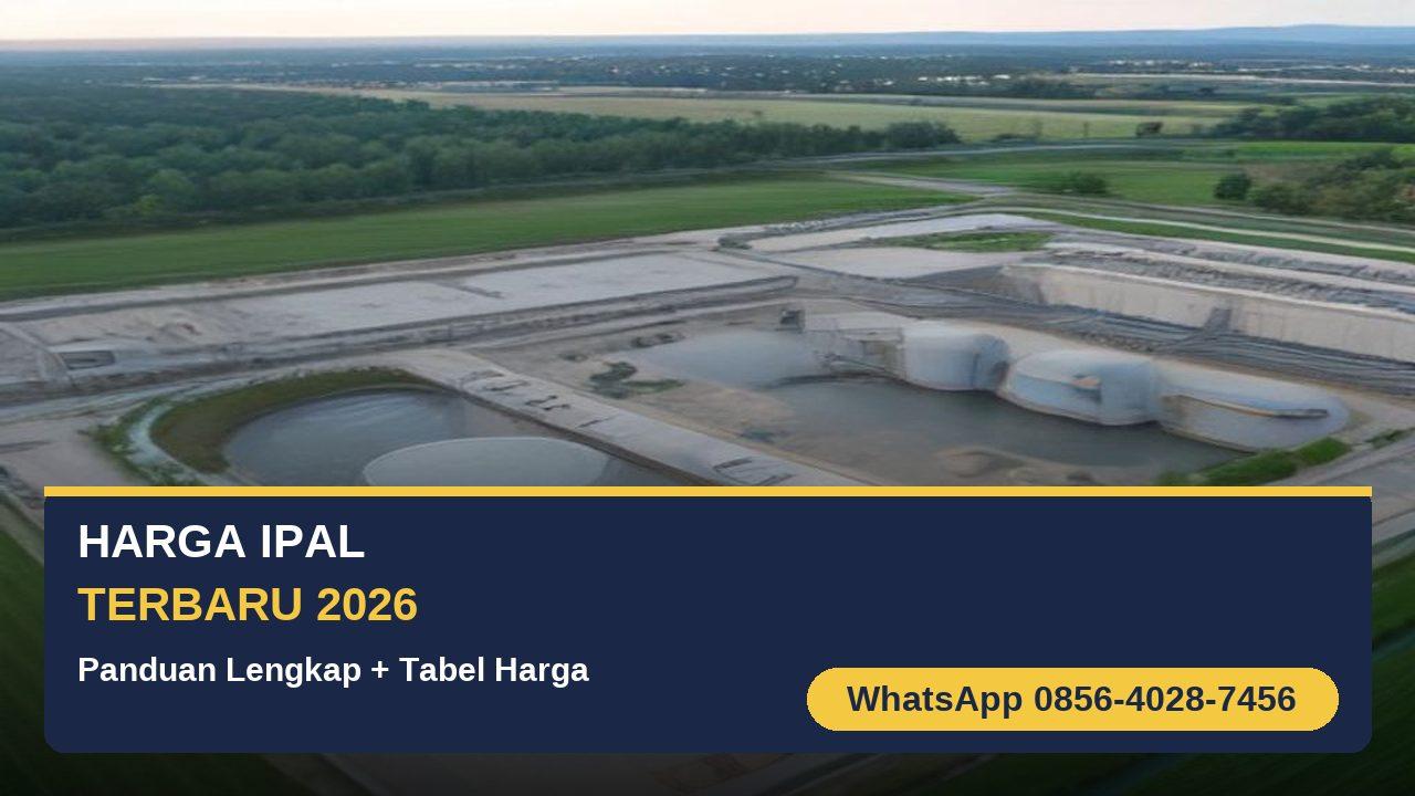 Harga IPAL Terbaru 2026 - aerial view instalasi pengolahan air limbah modern - WhatsApp 0856-4028-7456